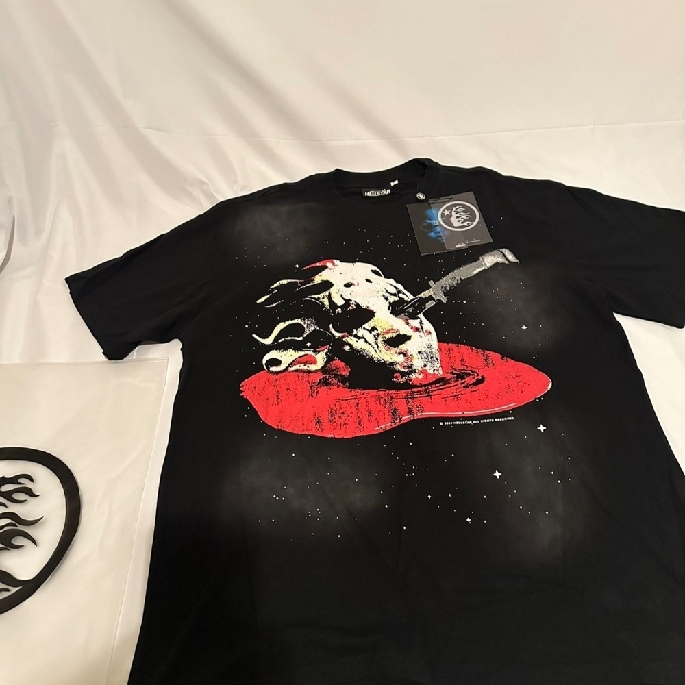 Black Hellstar Killer Mask Short Sleeve T Size L